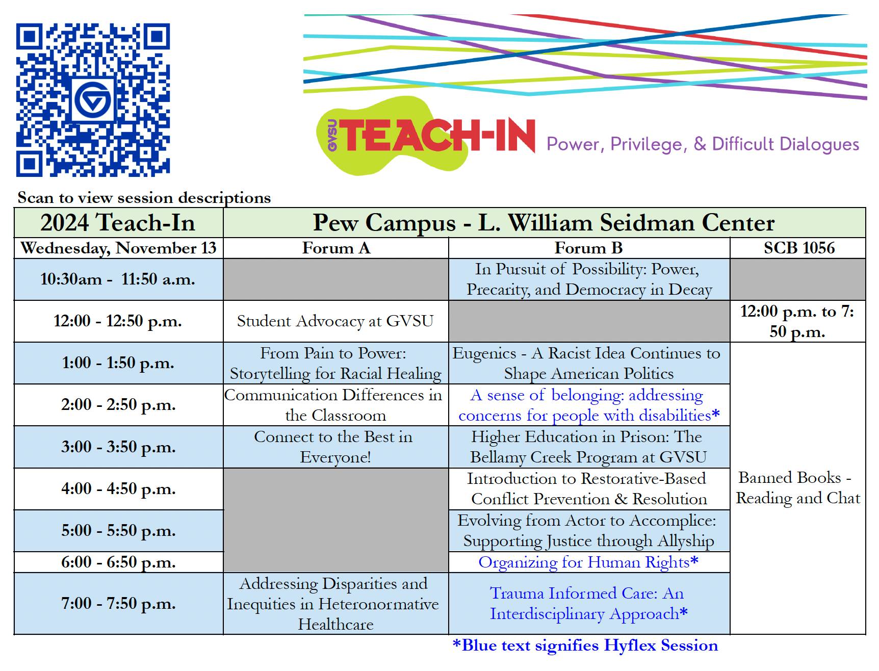 Program from Teach-In 2024